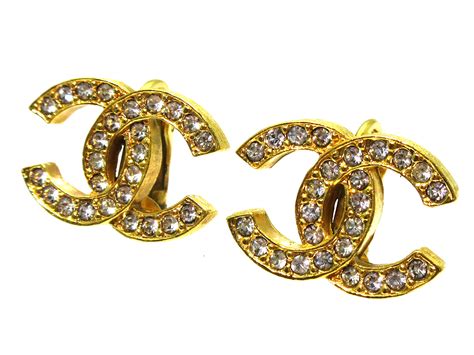 ebay fake chanel earrings|vintage chanel cc earrings price.